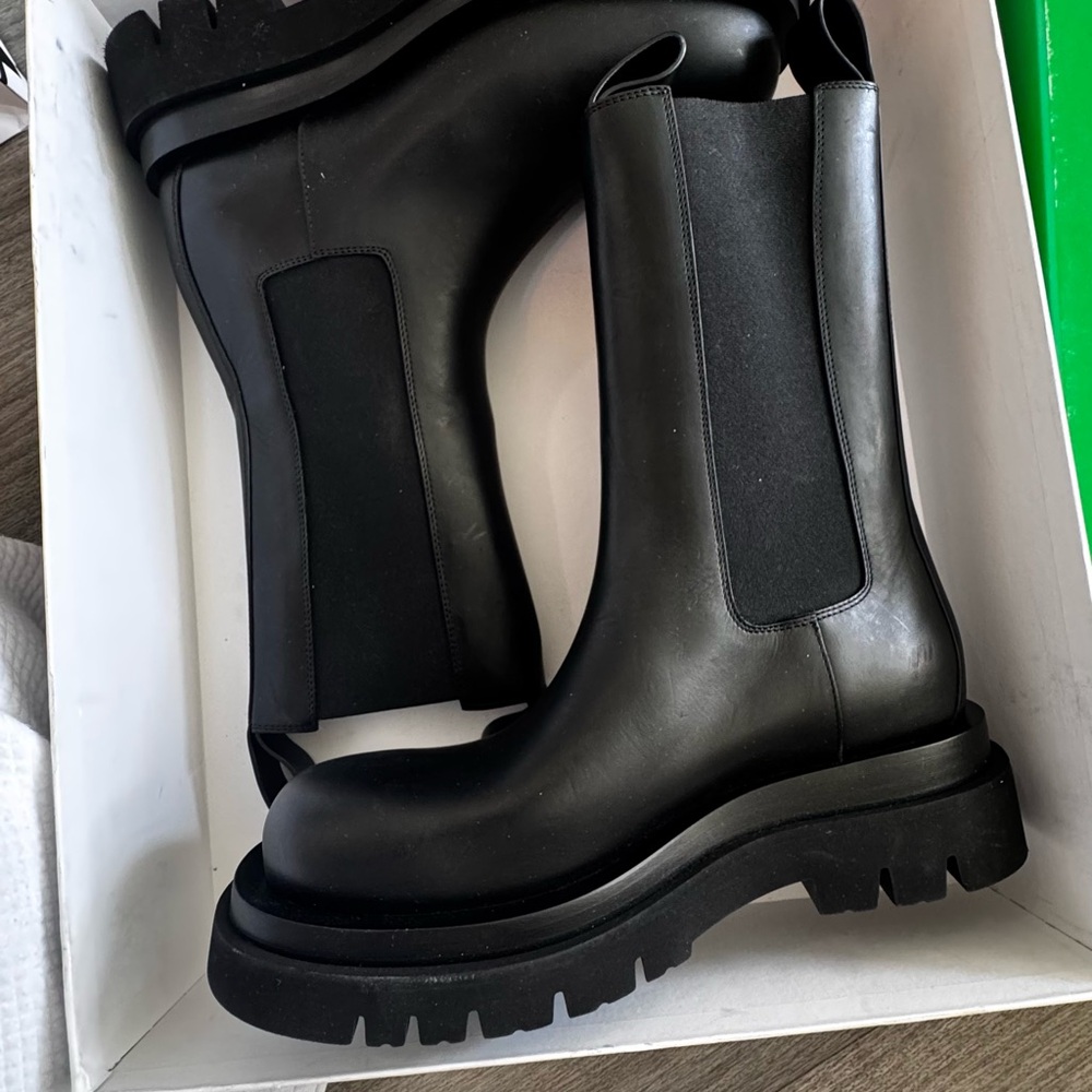 Bottega Veneta Black Combat Boots